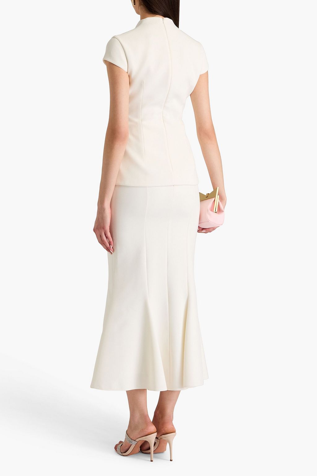 SAFIYAA Sol pleated stretch-crepe maxi skirt
