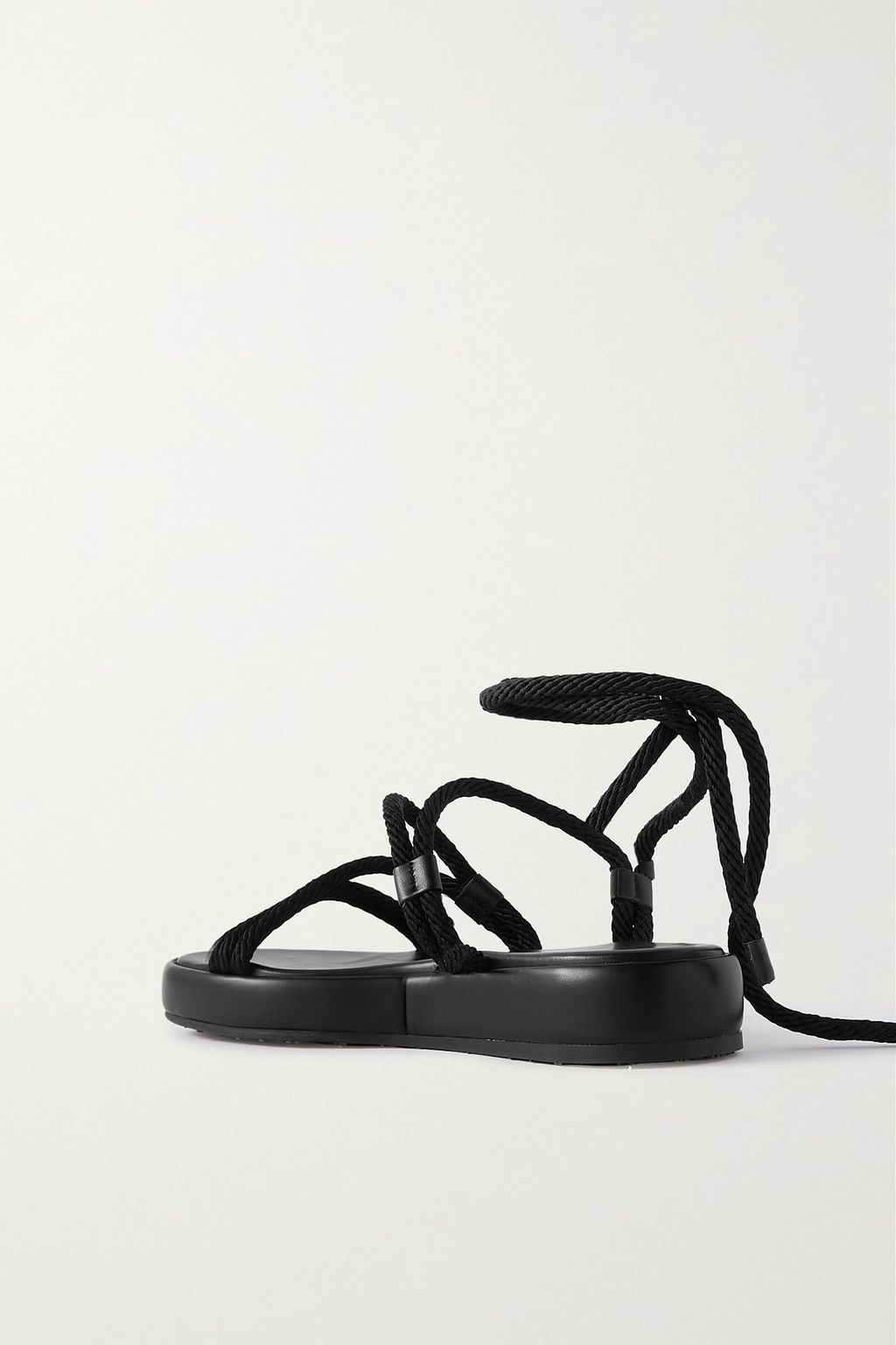 GIANVITO ROSSI Leather-trimmed cord sandals