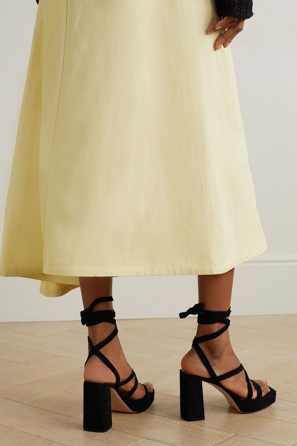 GIANVITO ROSSI 70 suede platform sandals