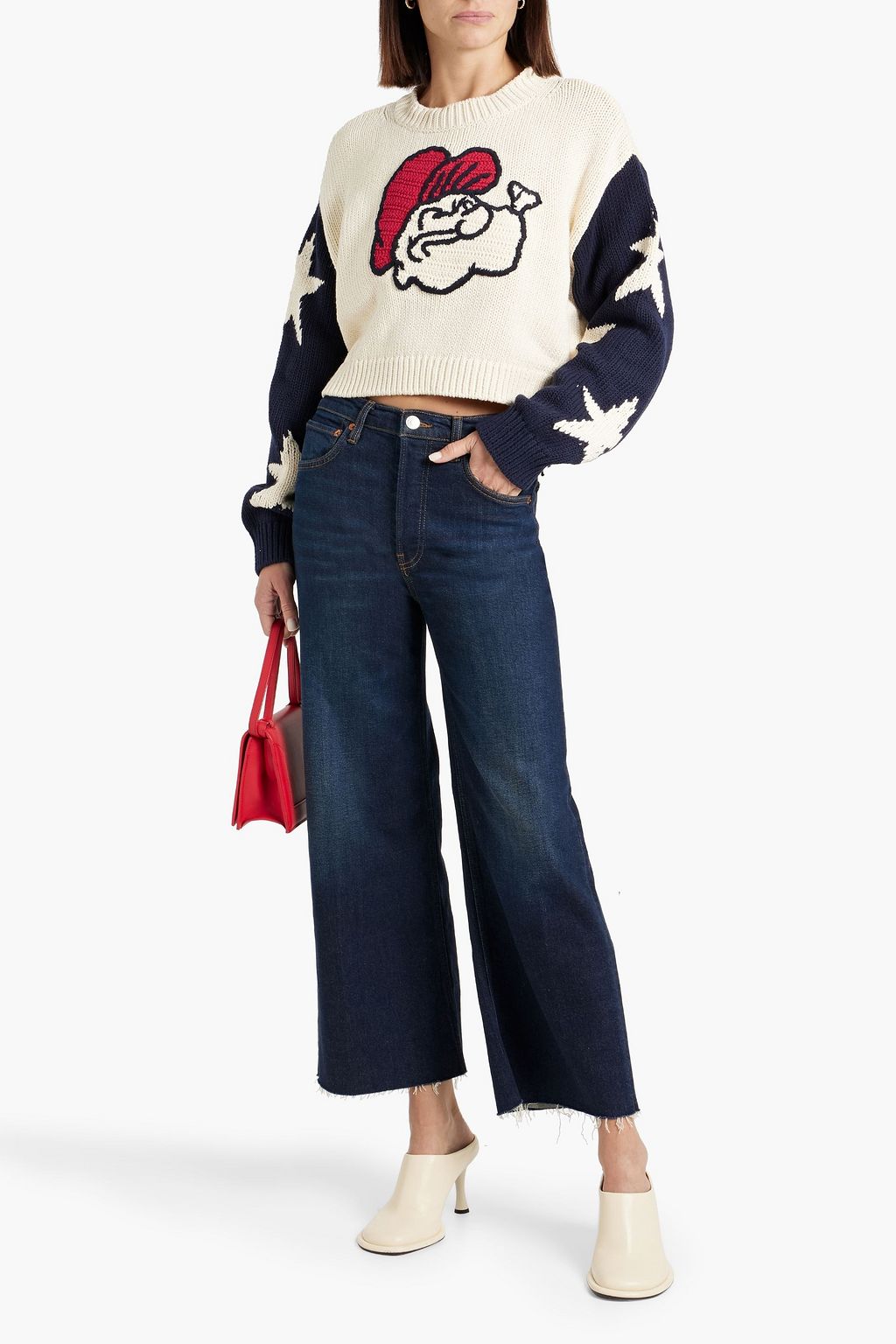 RE/DONE Cropped high-rise wide-leg jeans