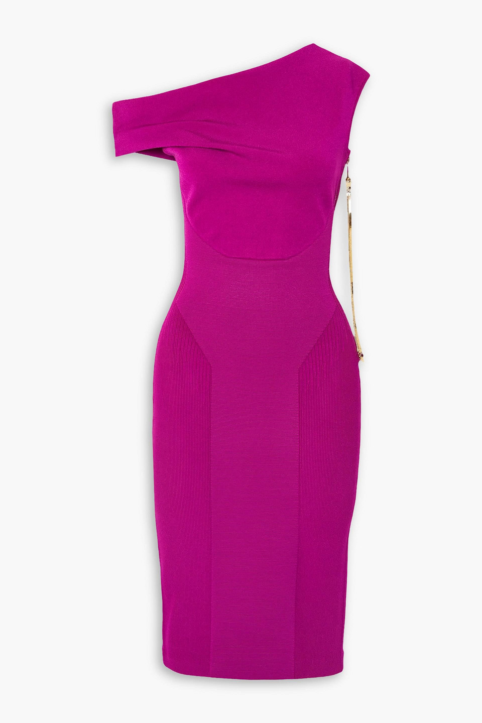 MyBody one-shoulder knitted midi dress