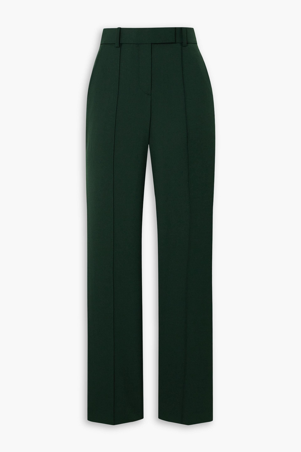 Helmut Lang Stretch-wool Cigarette Pants In Dark Green