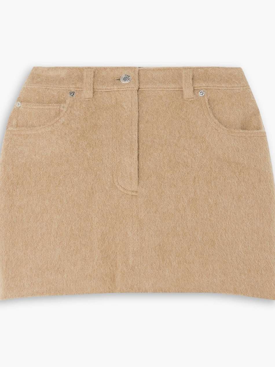 wool-blend mini skirt