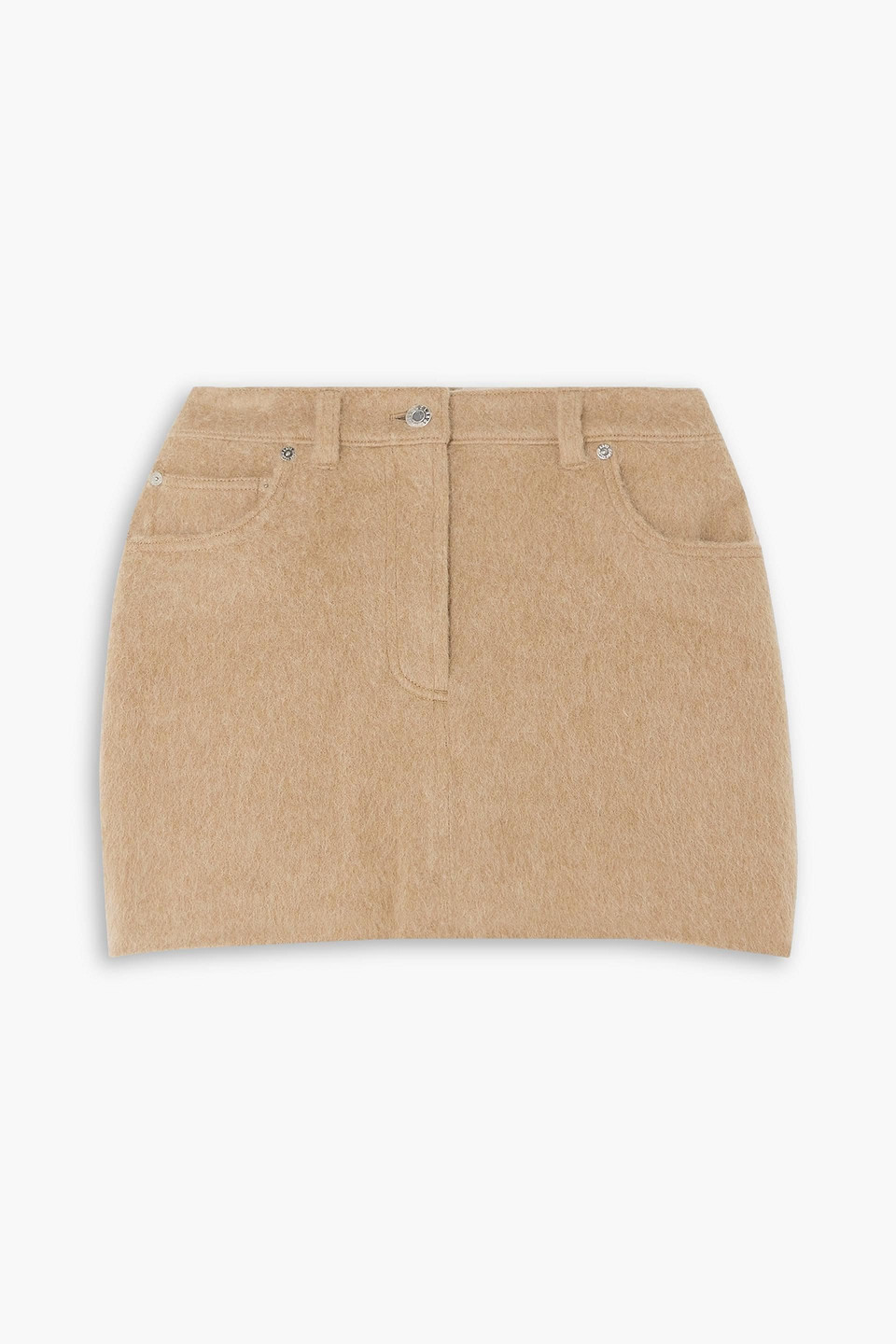 Helmut Lang Wool-blend Mini Skirt In Sand
