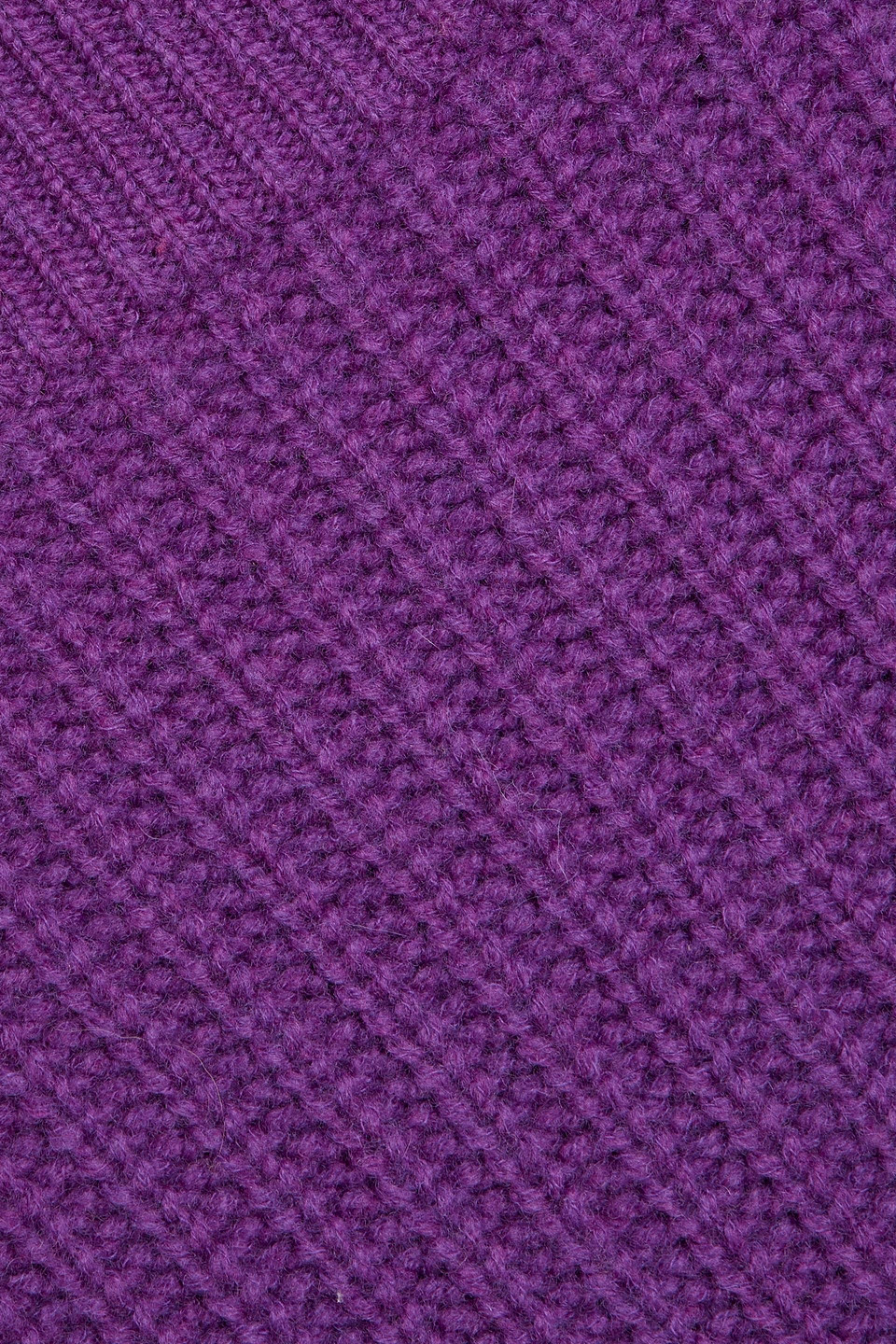 Re/done Cropped Ribbed Wool Sweater In Purple