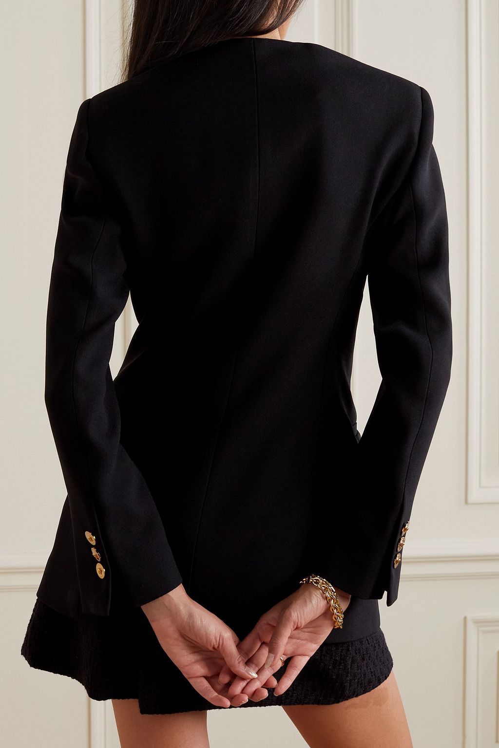 VERSACE Cutout crepe blazer