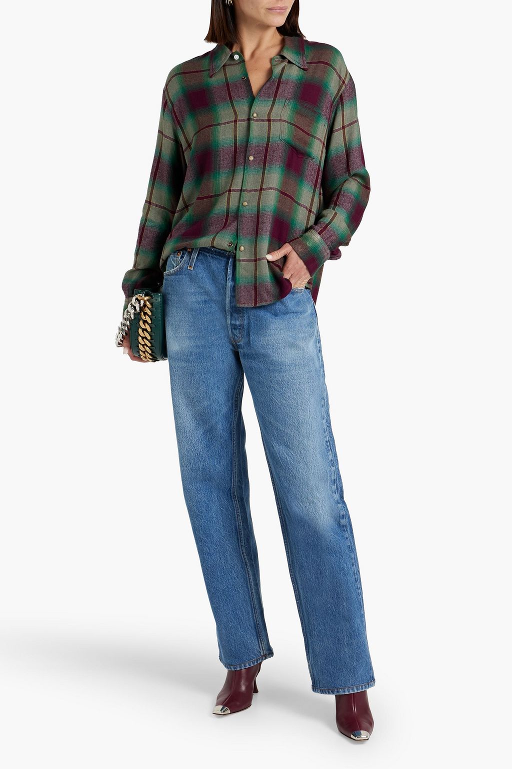 RE/DONE Checked flannel shirt