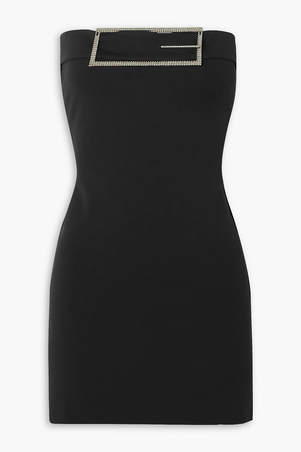 16arlington Althenea Strapless Embellished Stretch-crepe Mini Dress In Black