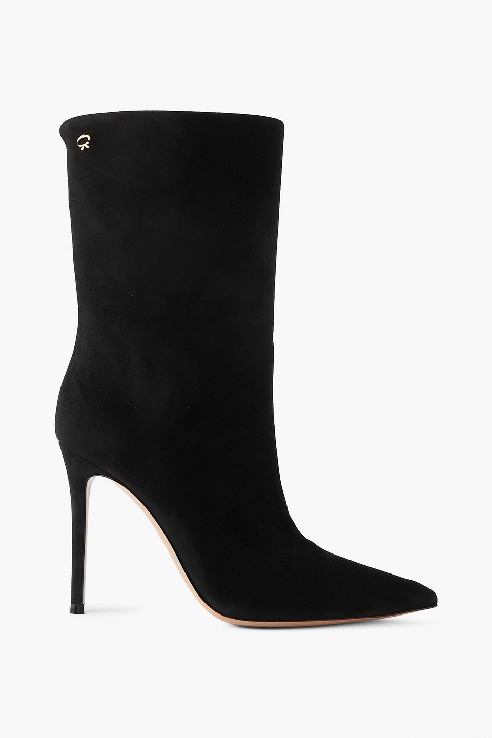 Gianvito Rossi 105mm Pointed-toe Suede Boots In Black