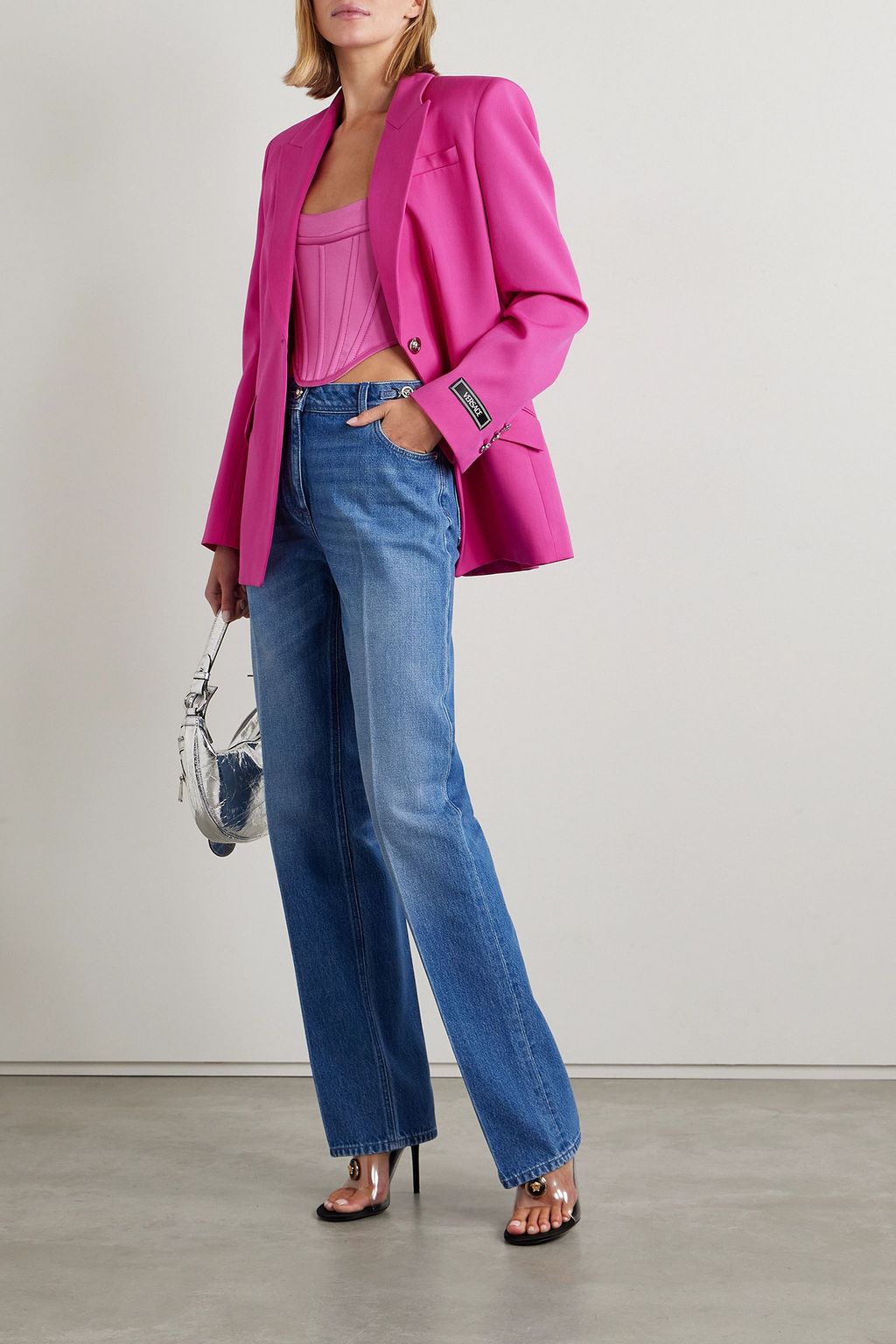 VERSACE Wool-twill blazer