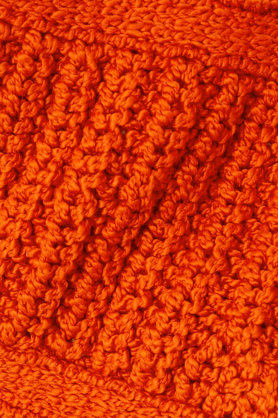 Alanui Palm Springs Crocheted Cotton Bralette In Orange