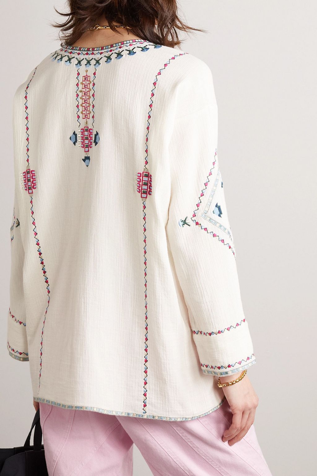 ISABEL MARANT Clarisa embroidered cotton-gauze top
