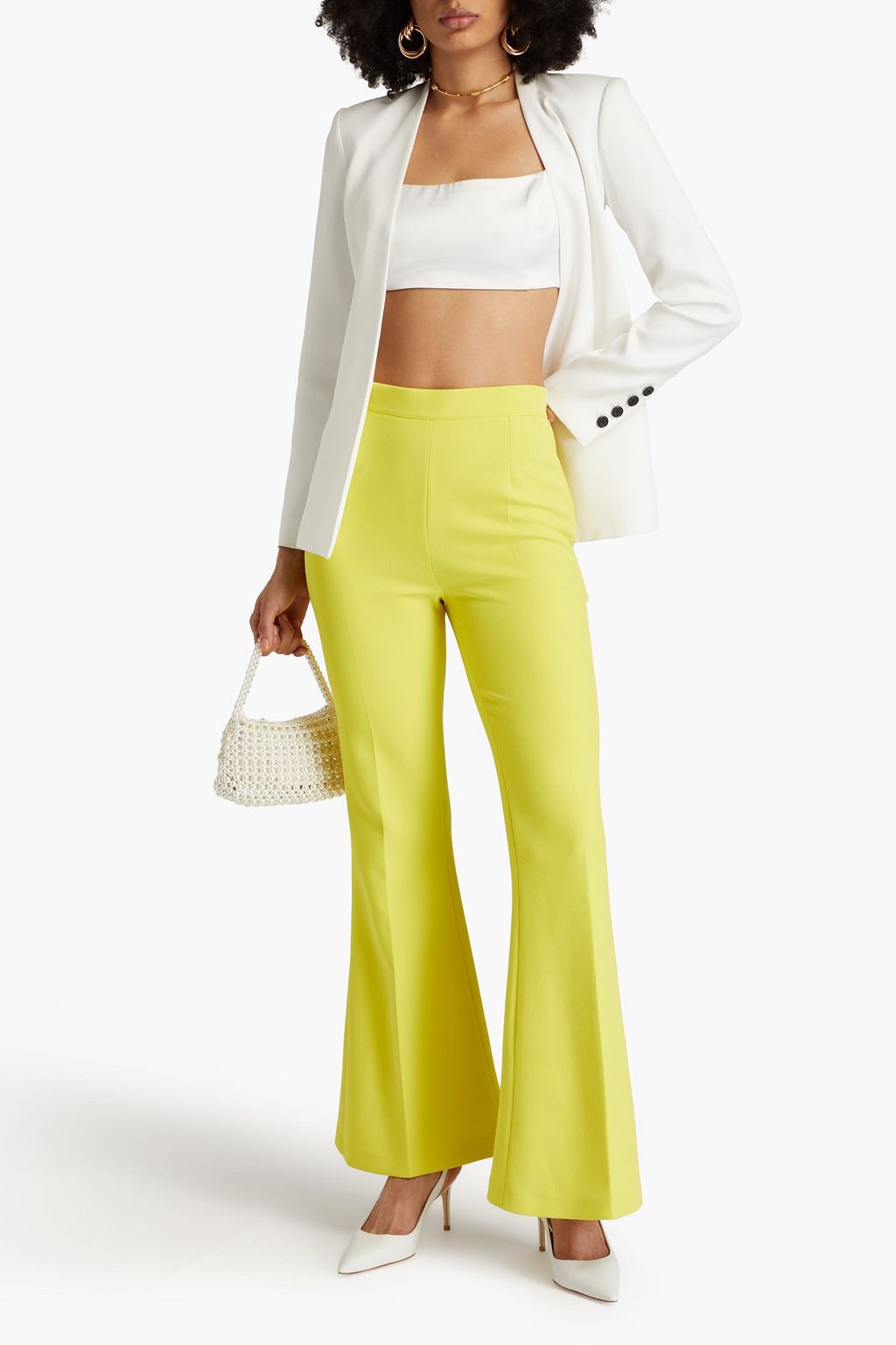 SAFIYAA Alexa stretch-crepe flared pants
