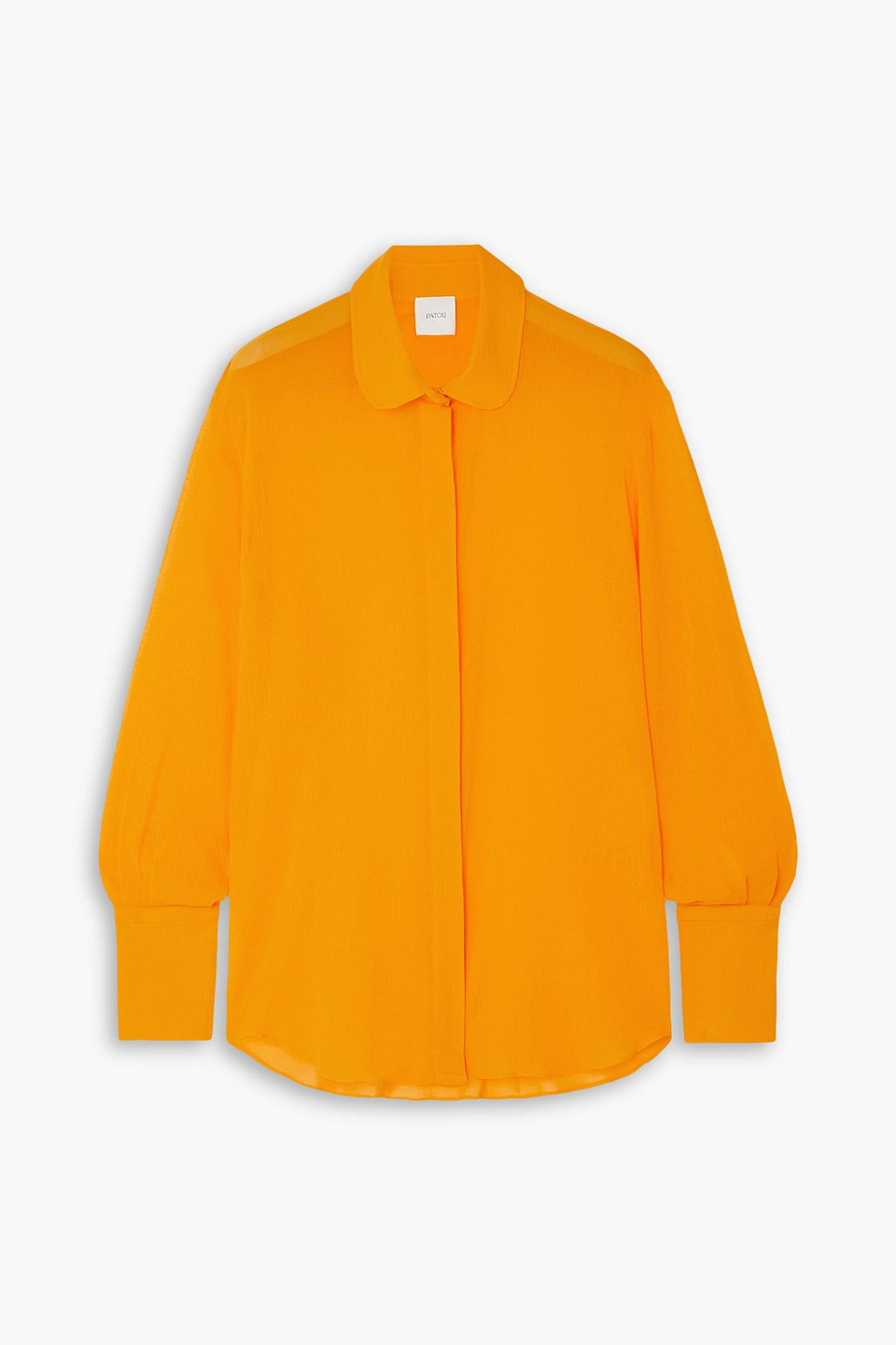 Patou Painter Cotton-crepon Shirt In Marigold