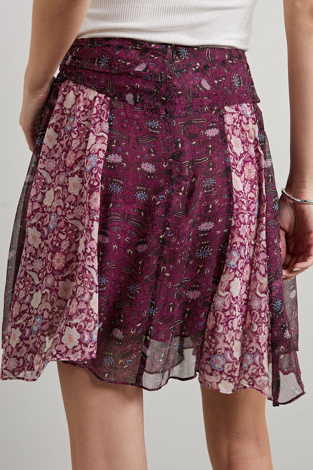 ISABEL MARANT Oda floral-print silk-crepon mini skirt