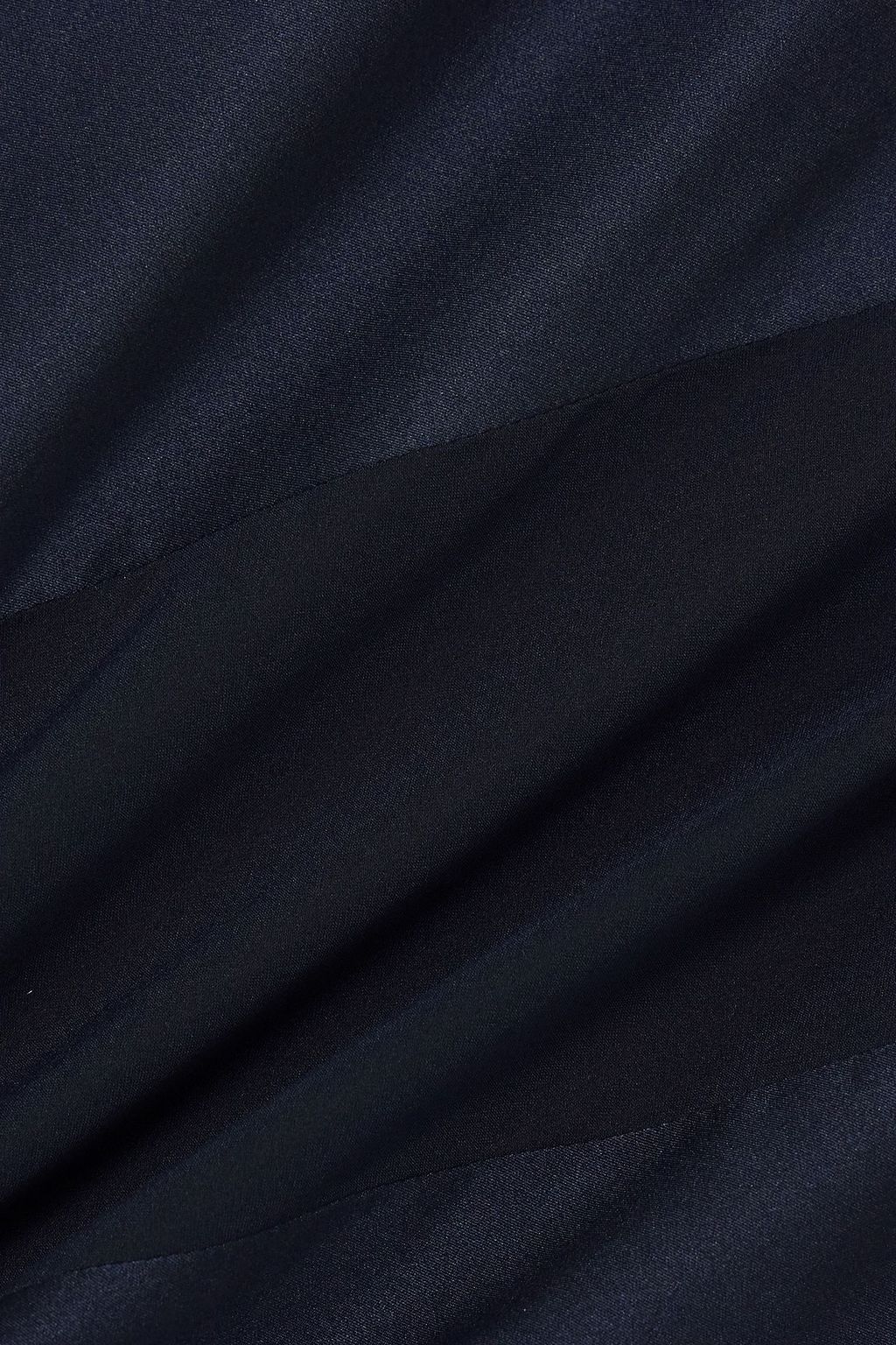 HELMUT LANG Slash asymmetric crepe-trimmed stretch-silk midi dress