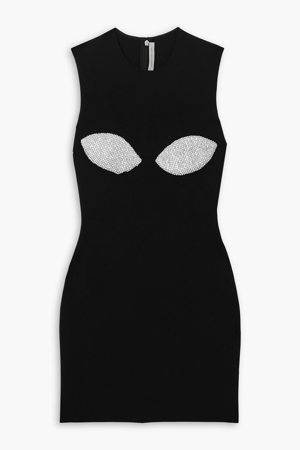 Christopher Kane Crystal-embellished Jersey Mini Dress In Black