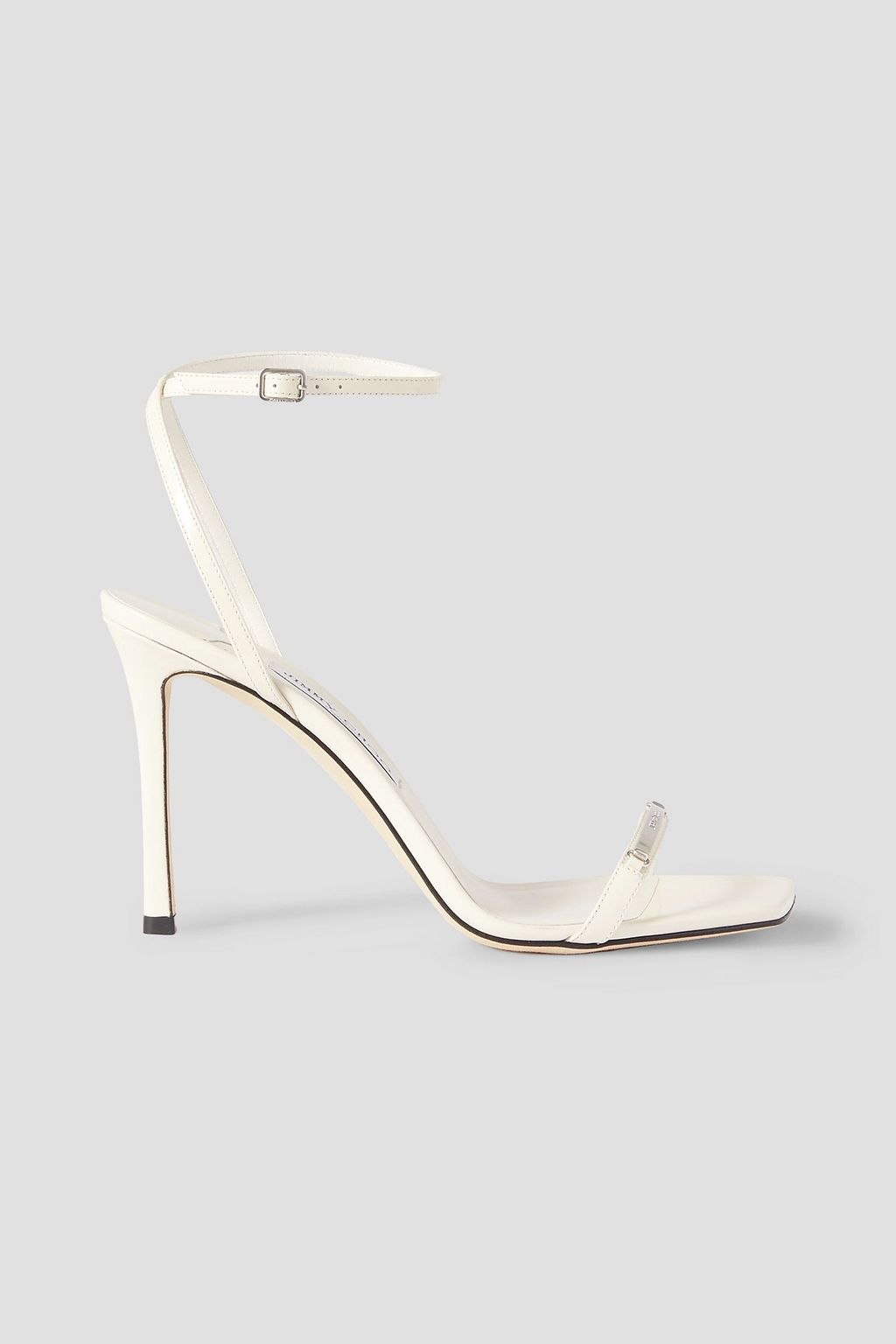 JIMMY CHOO Oriana 110 chain-embellished leather sandals