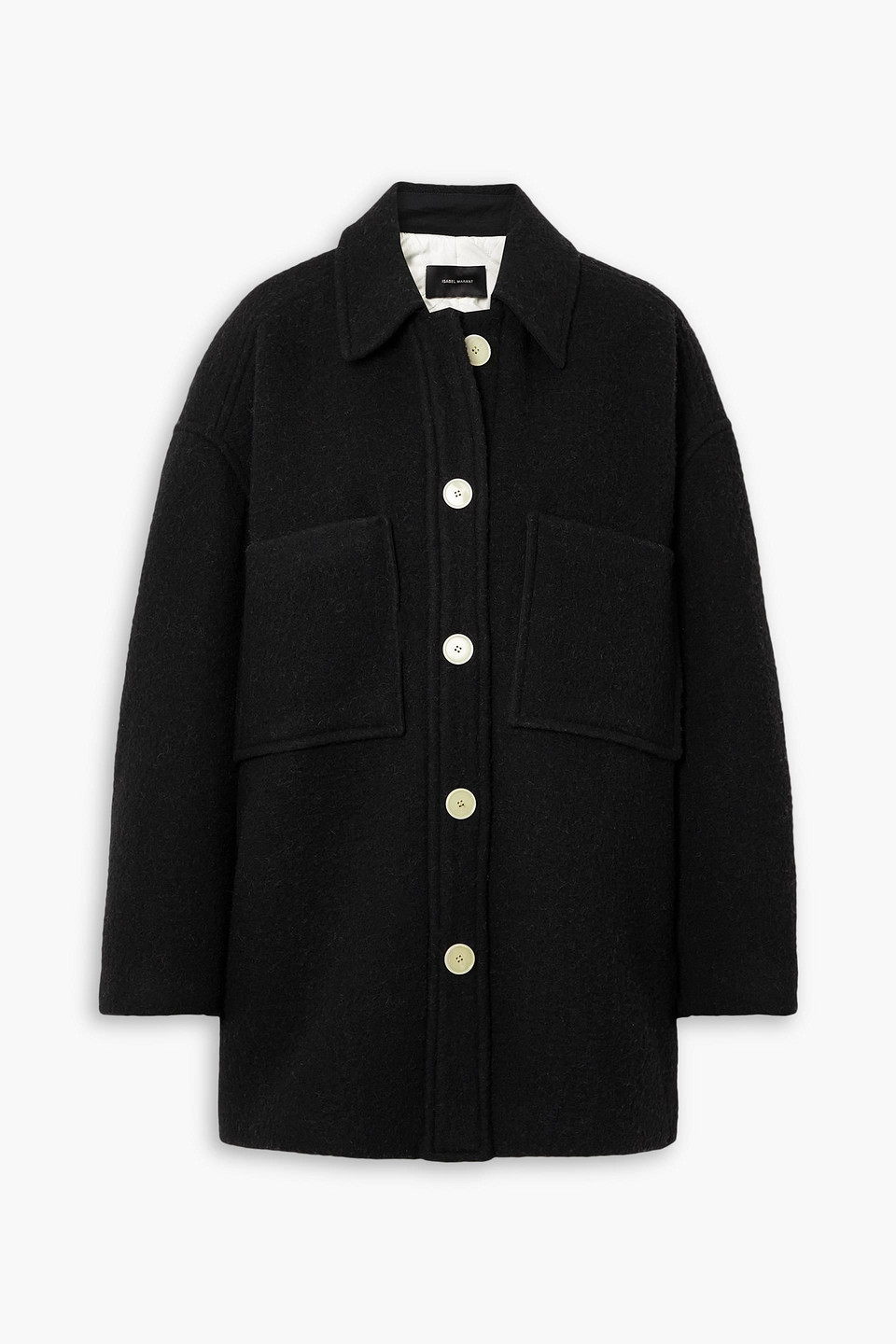 Isabel Marant Delinda Oversized Wool-blend Jacket In Schwarz