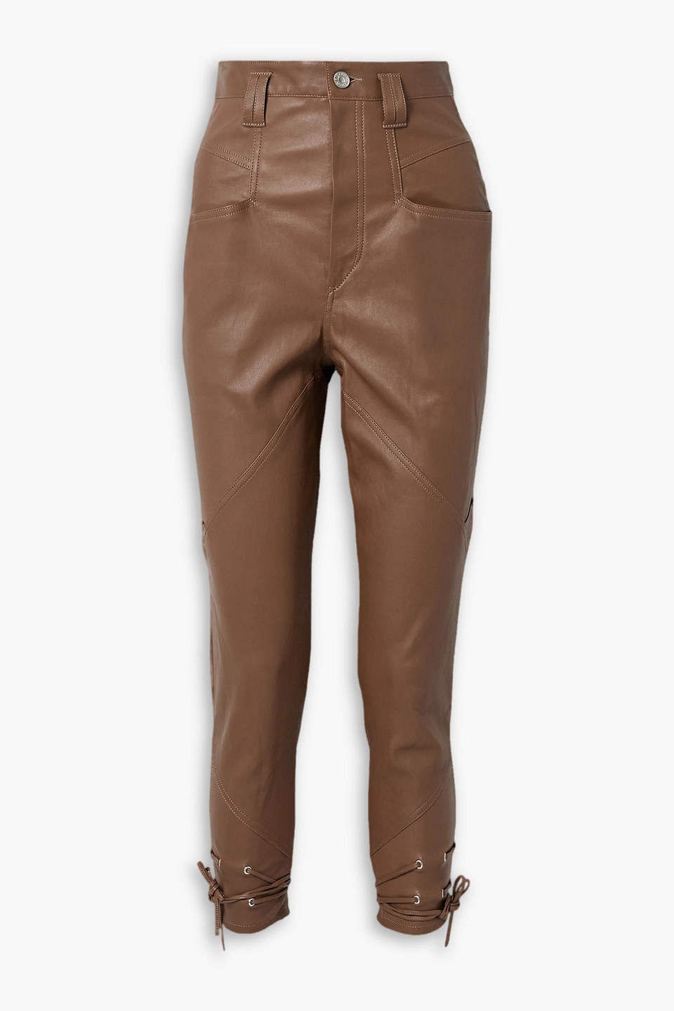 Badeloisa lace-up leather tapered pants