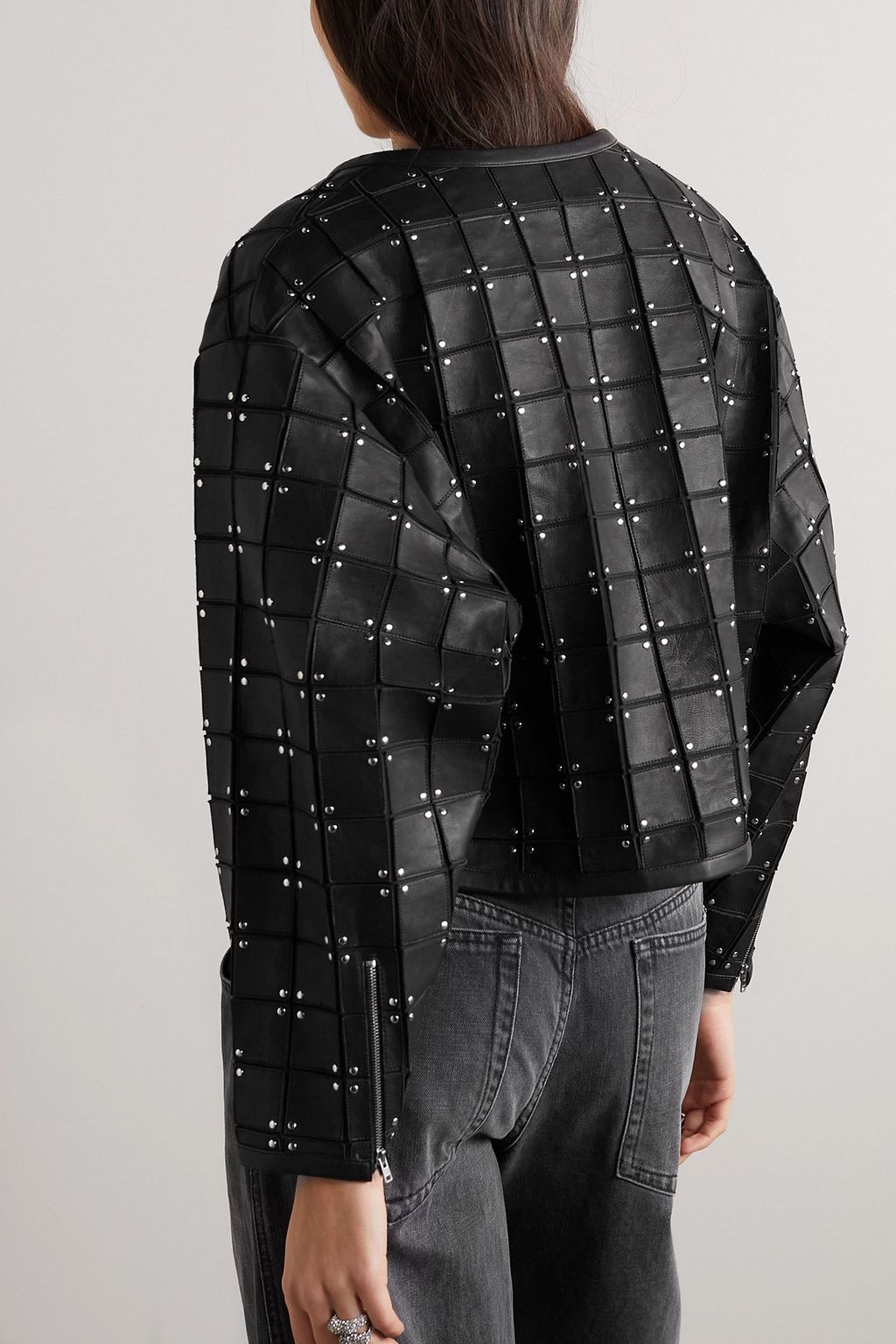 ISABEL MARANT Rosana cropped studded leather jacket