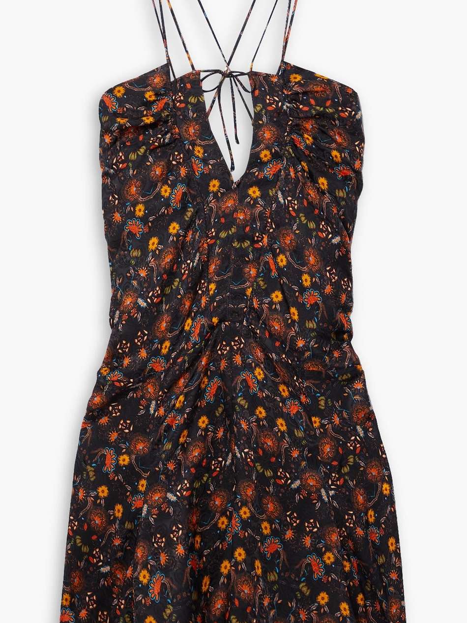 presly floral-jacquard mini dress
