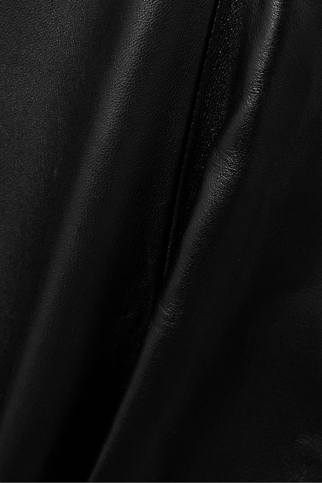 ISABEL MARANT Jill asymmetric paneled leather midi skirt