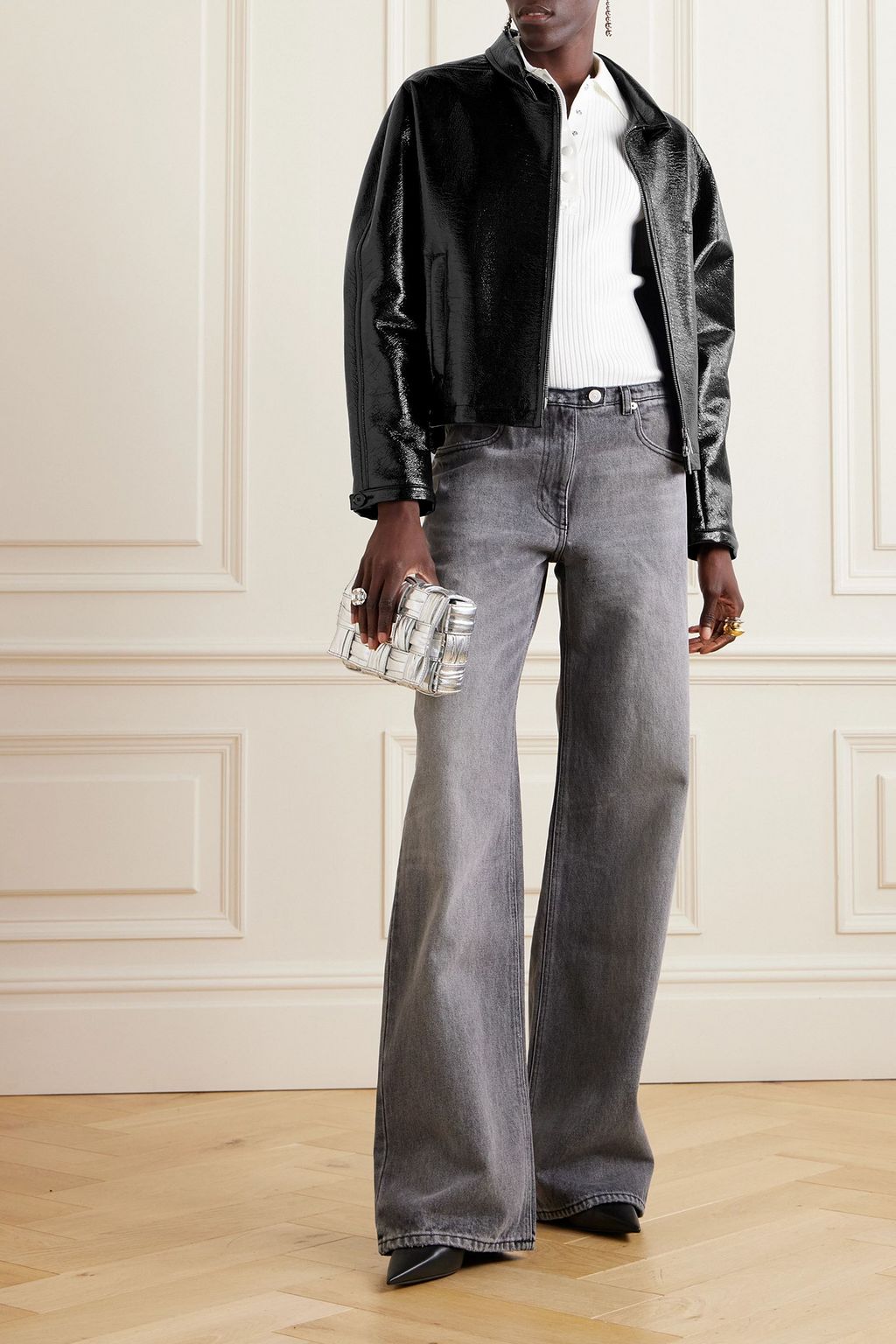 Vinyl bomber jacket hotsell