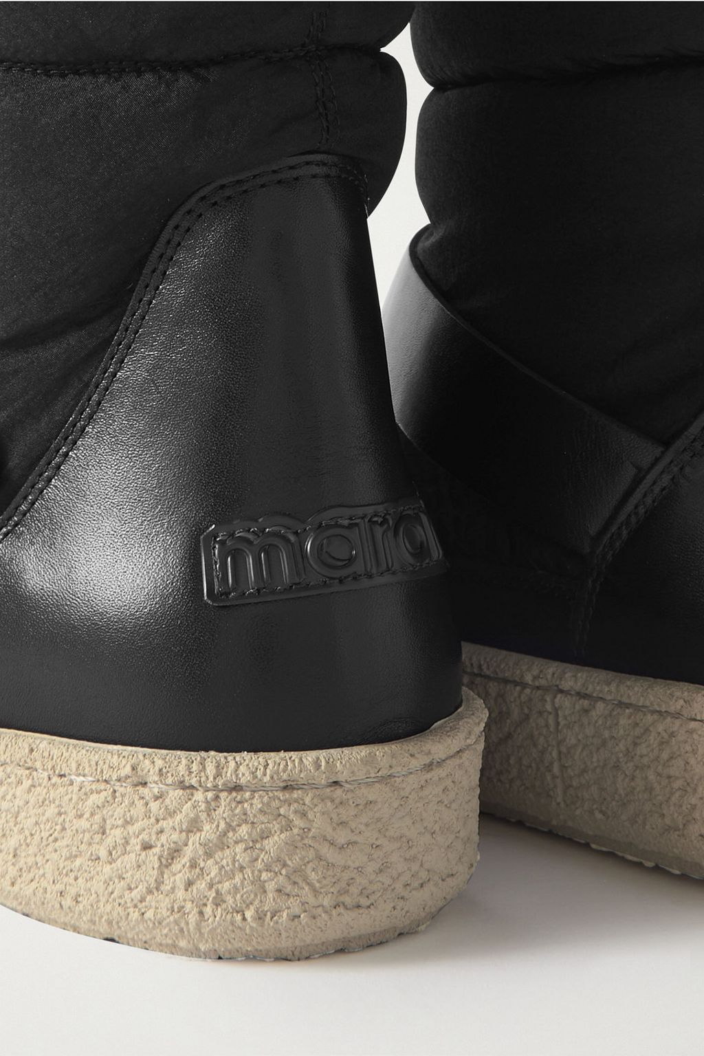 ISABEL MARANT Zenora logo-appliquéd leather and padded shell snow boots