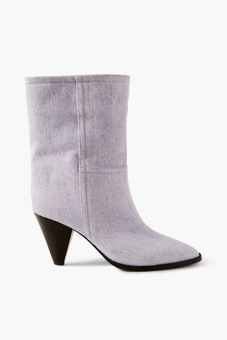 Isabel Marant Rouxa Denim Ankle Boots In Fliederfarben