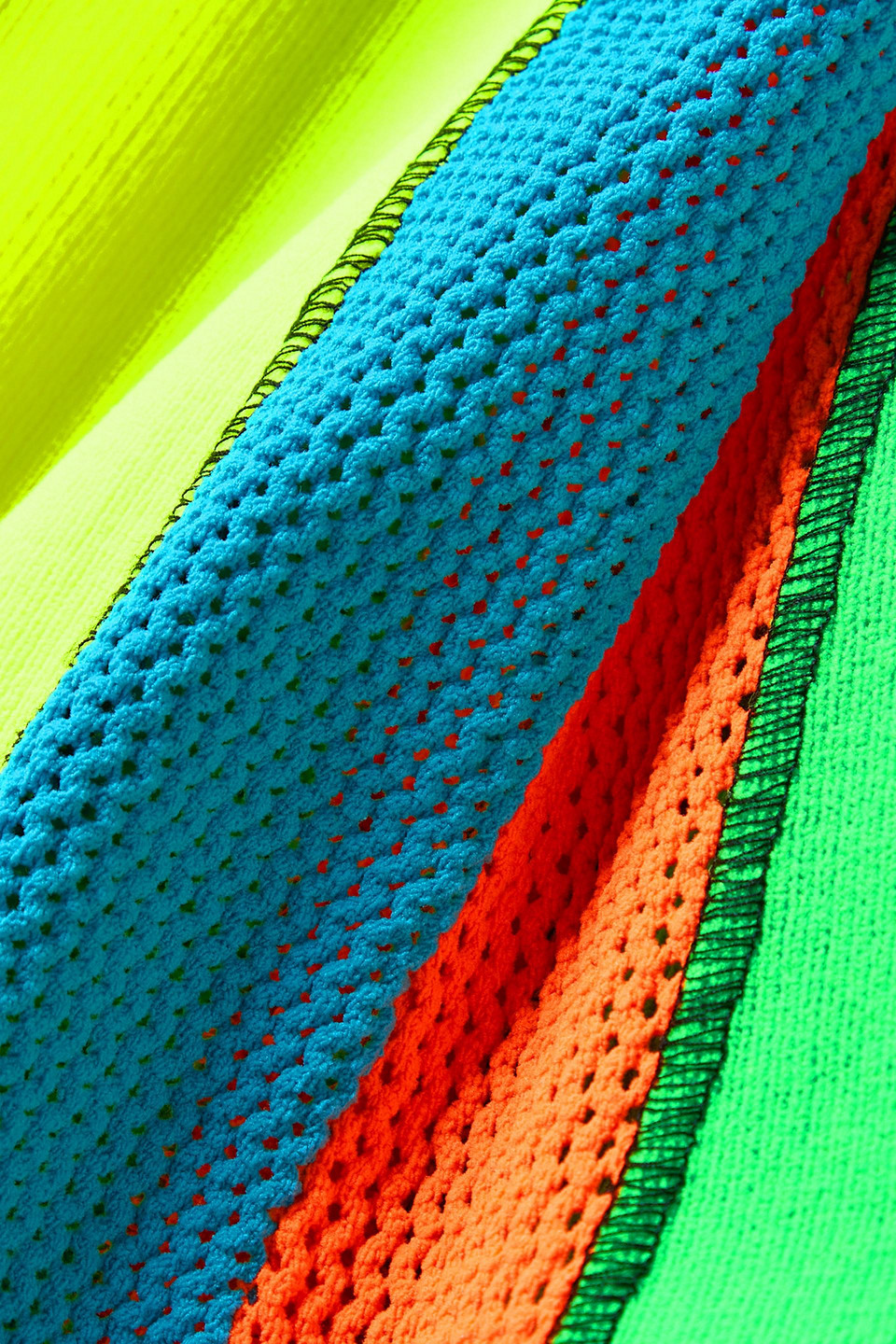 AGR COLOR-BLOCK STRETCH-KNIT MINI DRESS