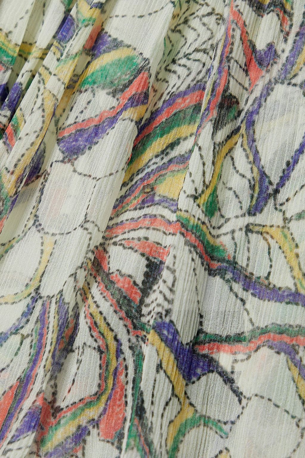ISABEL MARANT Ametissa printed textured-silk blouse