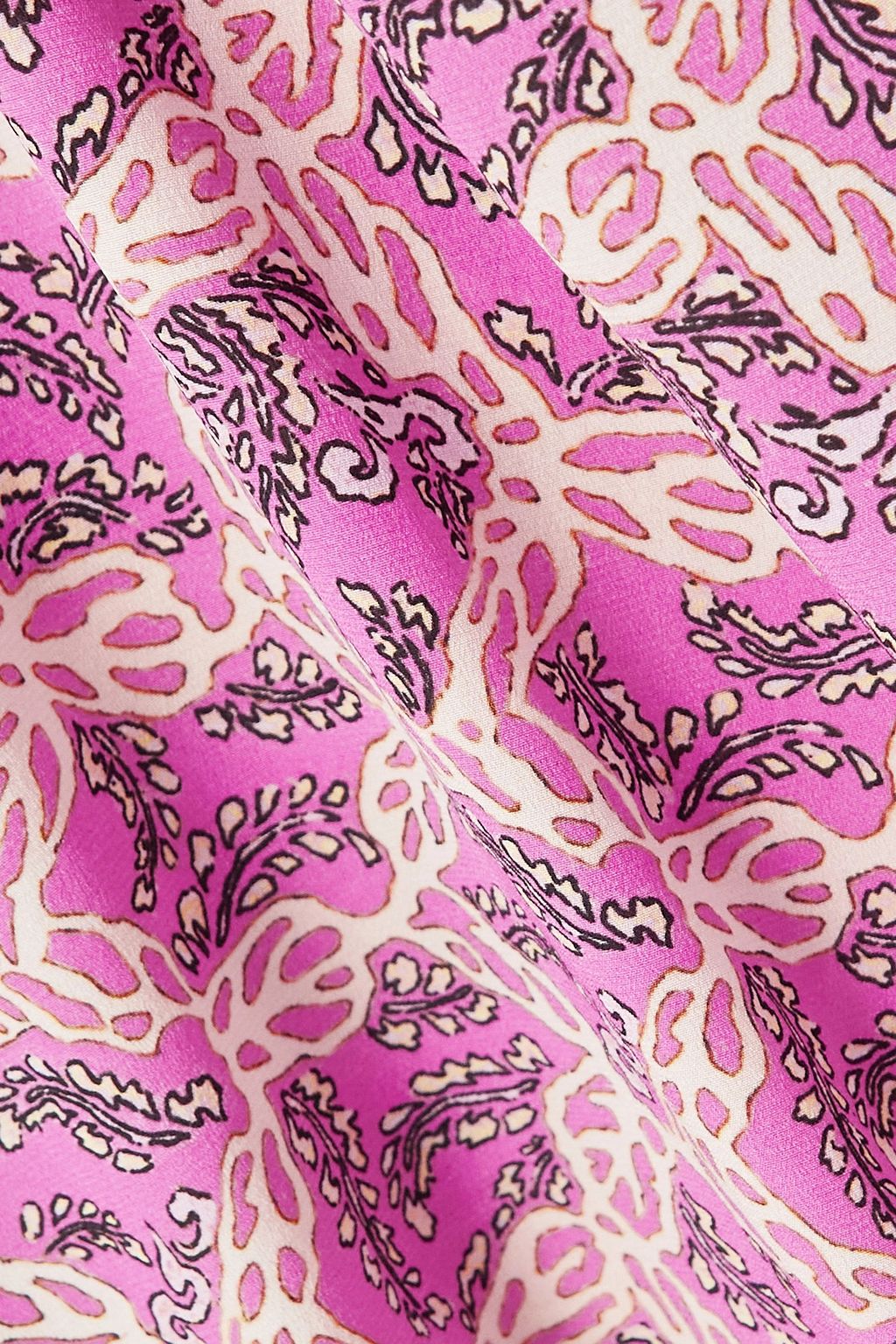 ISABEL MARANT Albini gathered printed silk-blend midi dress