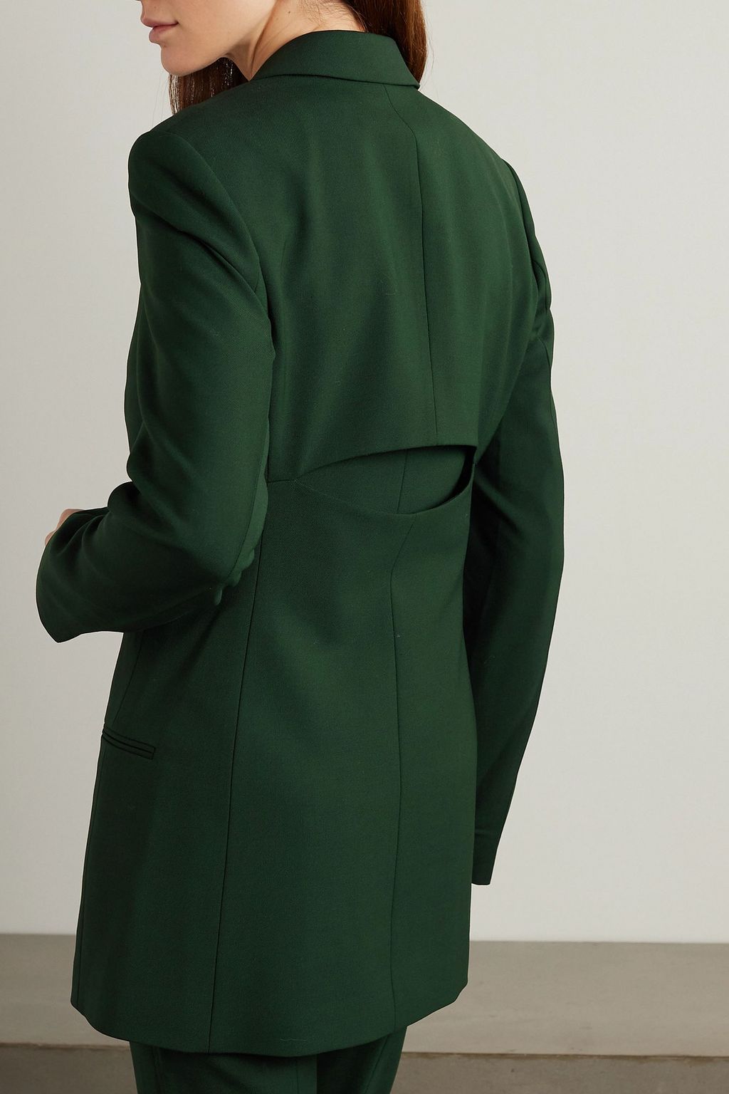 HELMUT LANG Slash double-breasted cutout stretch-twill blazer