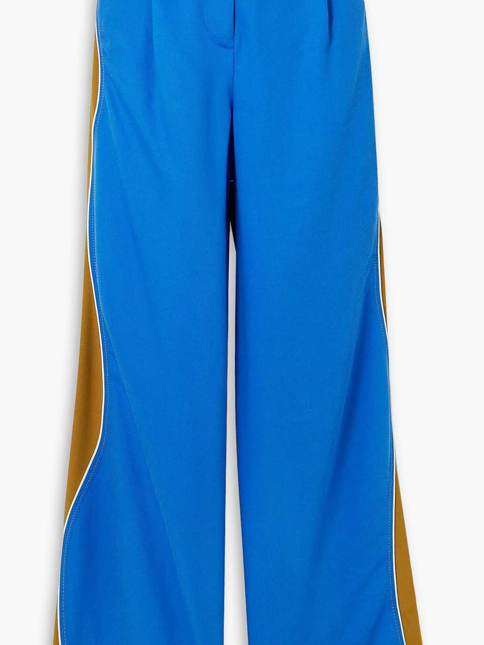 lagos jersey-trimmed lyocell-twill wide-leg pants