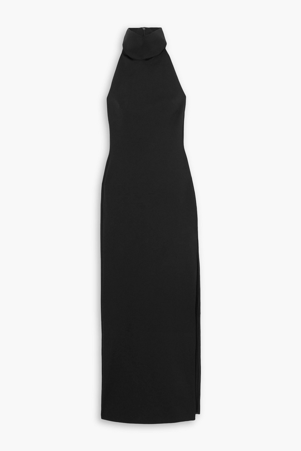16arlington Cassandra Jersey Halterneck Maxi Dress In Black
