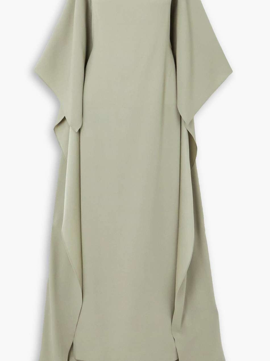 leggera cape-effect crepe gown