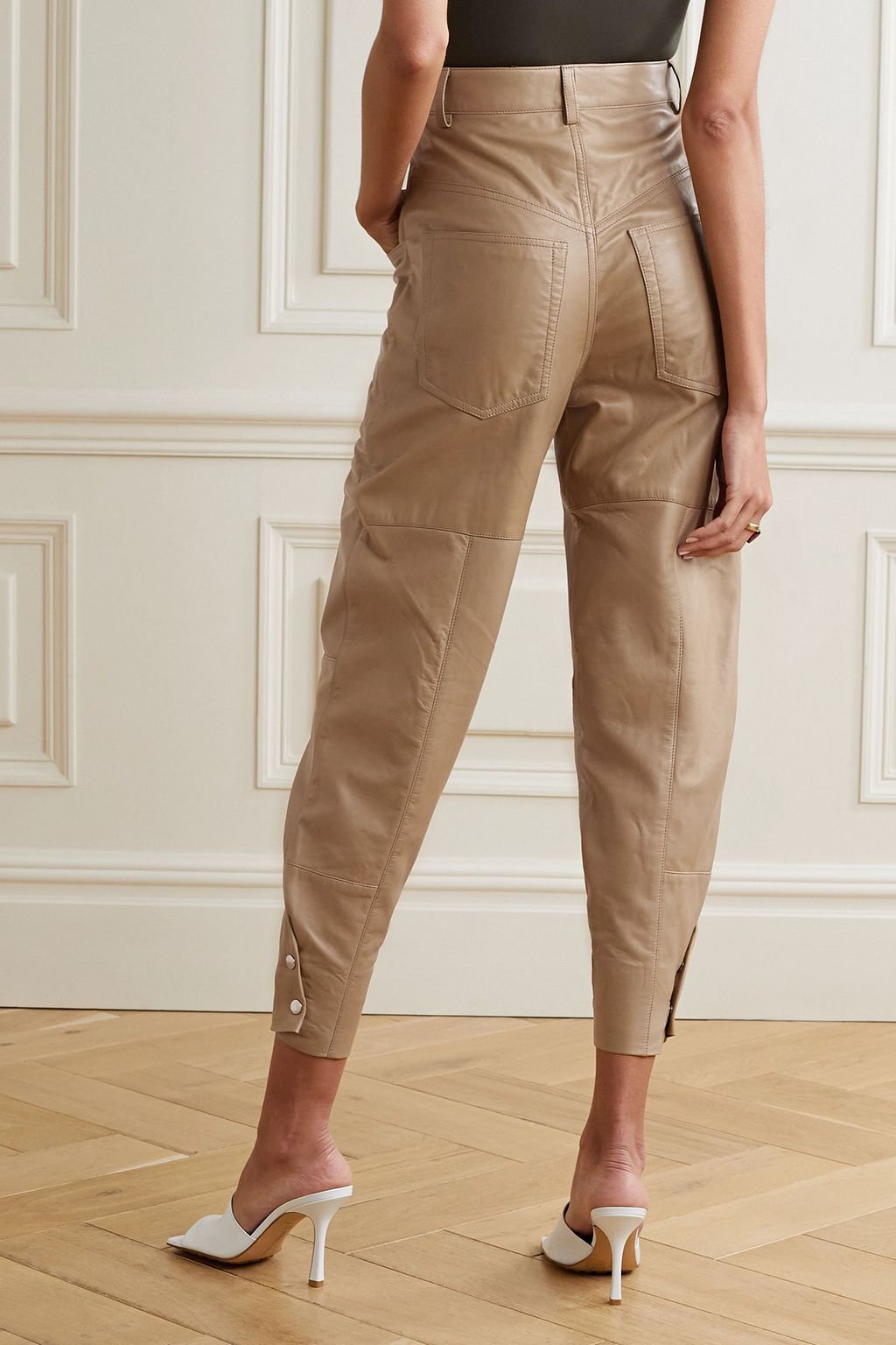 ISABEL MARANT Xiamao leather tapered pants