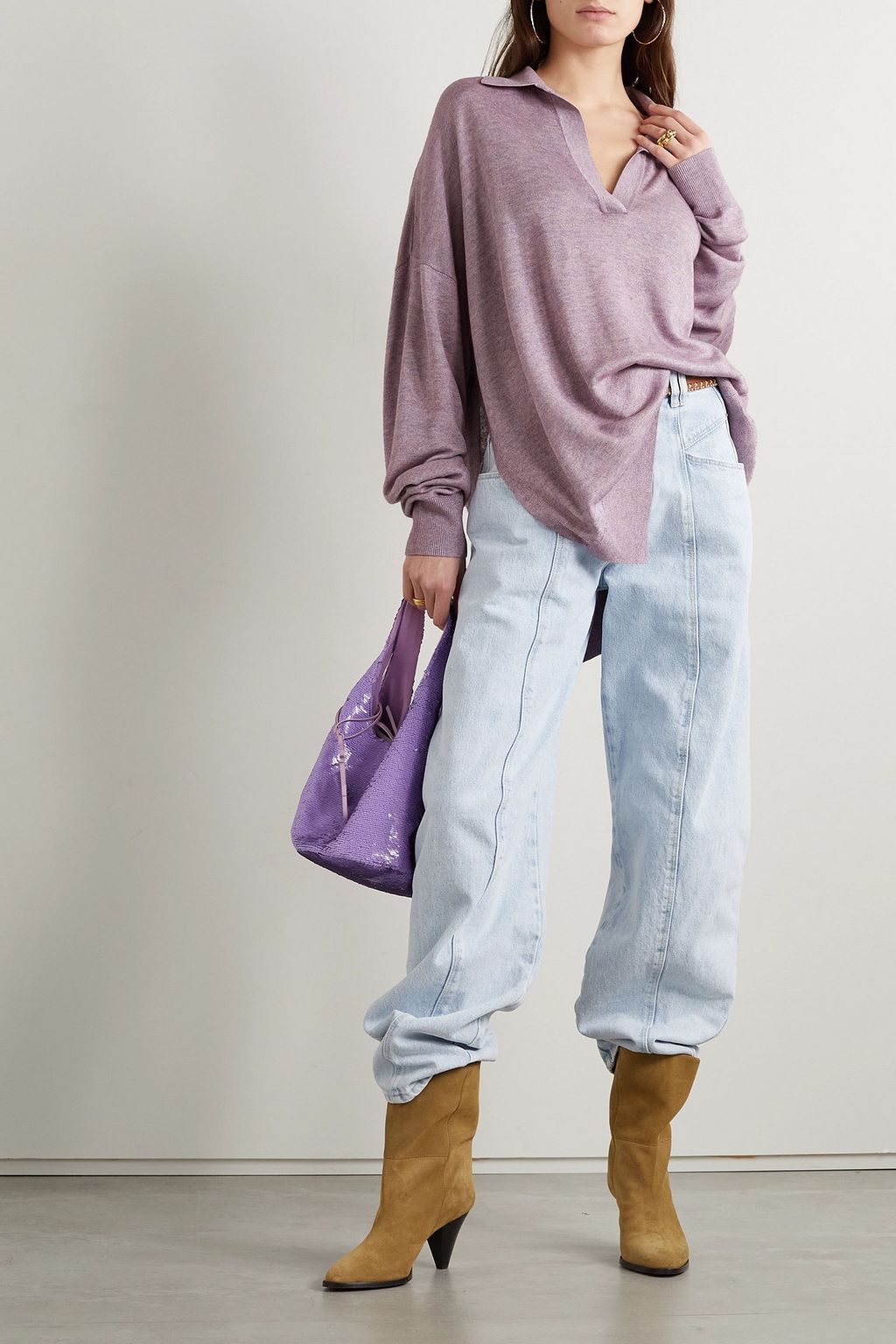 ISABEL MARANT ニット ポロセーター アシンメトリー