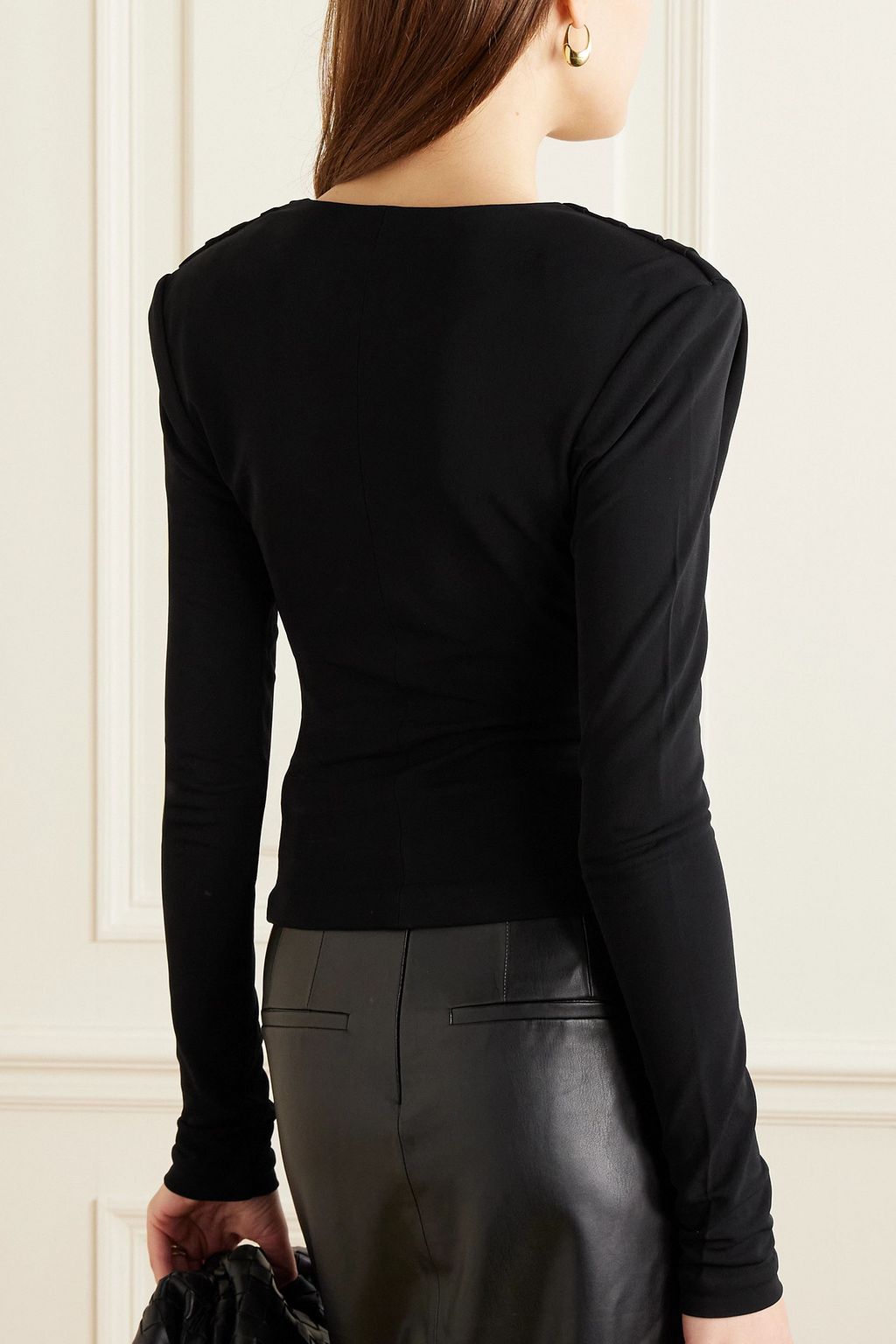 INTERIOR The Carla draped jersey top