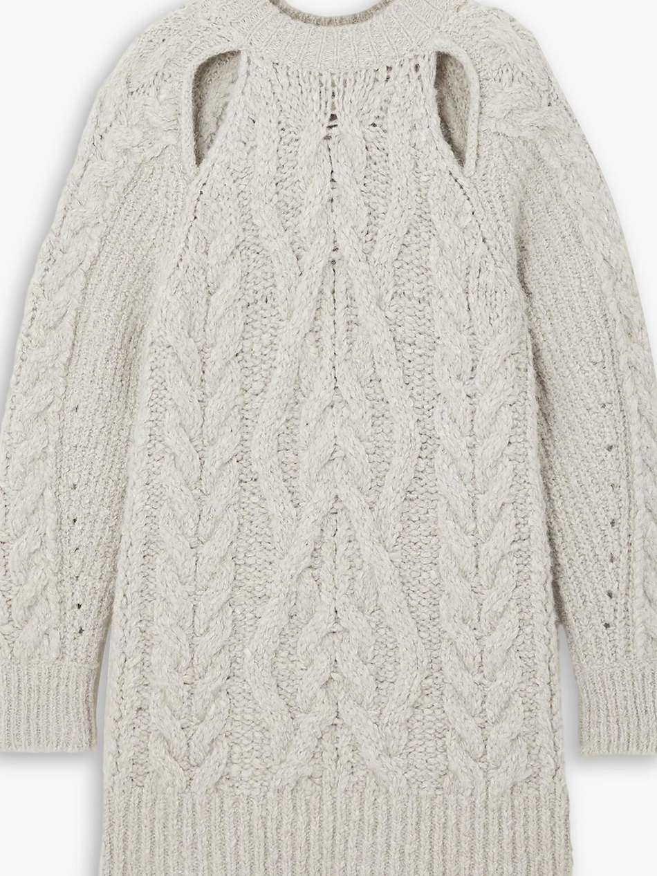 nazae cutout cable-knit mini dress