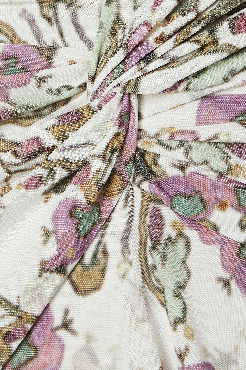 ISABEL MARANT Juneo twist-front floral-print stretch-jersey midi skirt