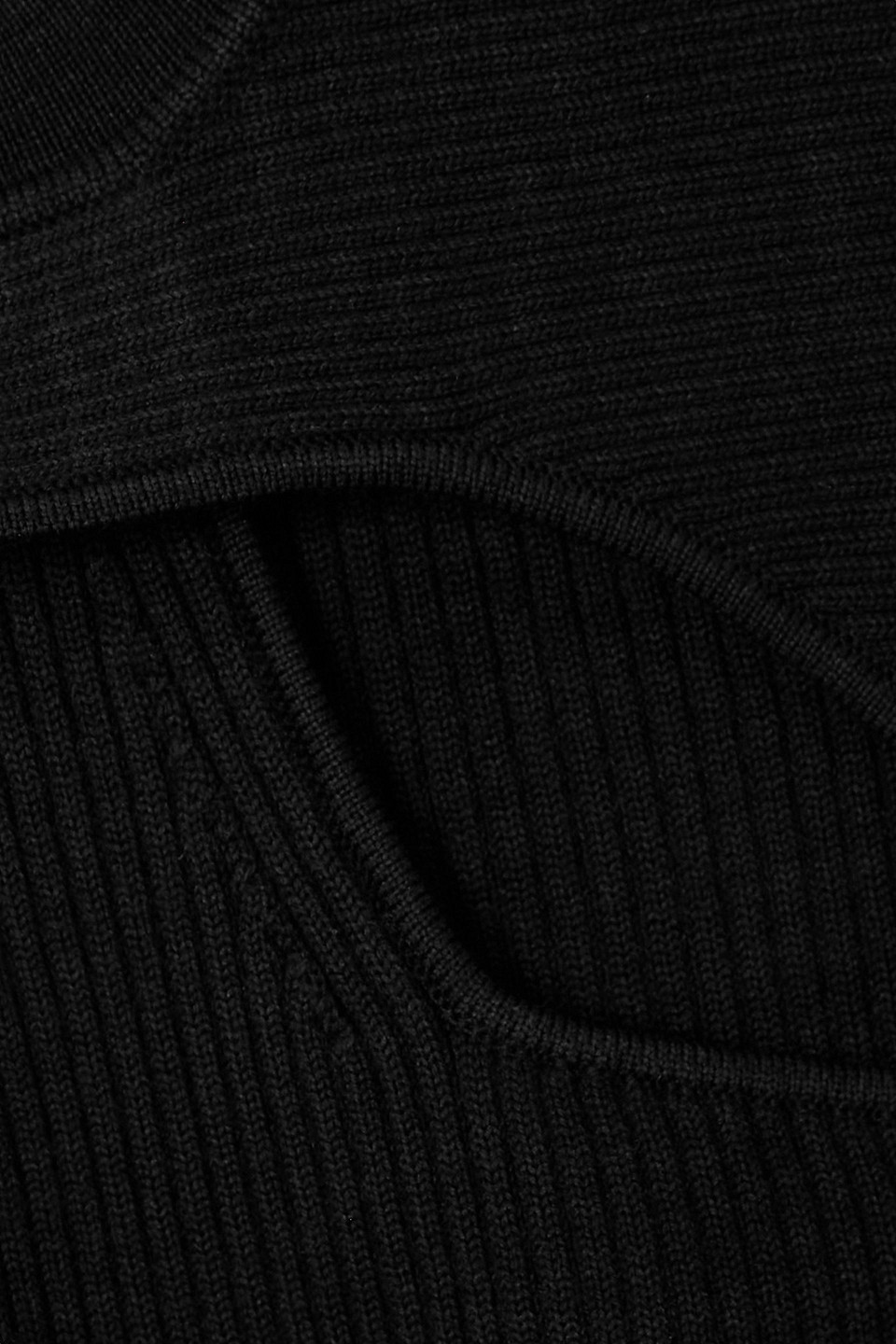 Isabel Marant Cut-out Ribbed Top In Schwarz