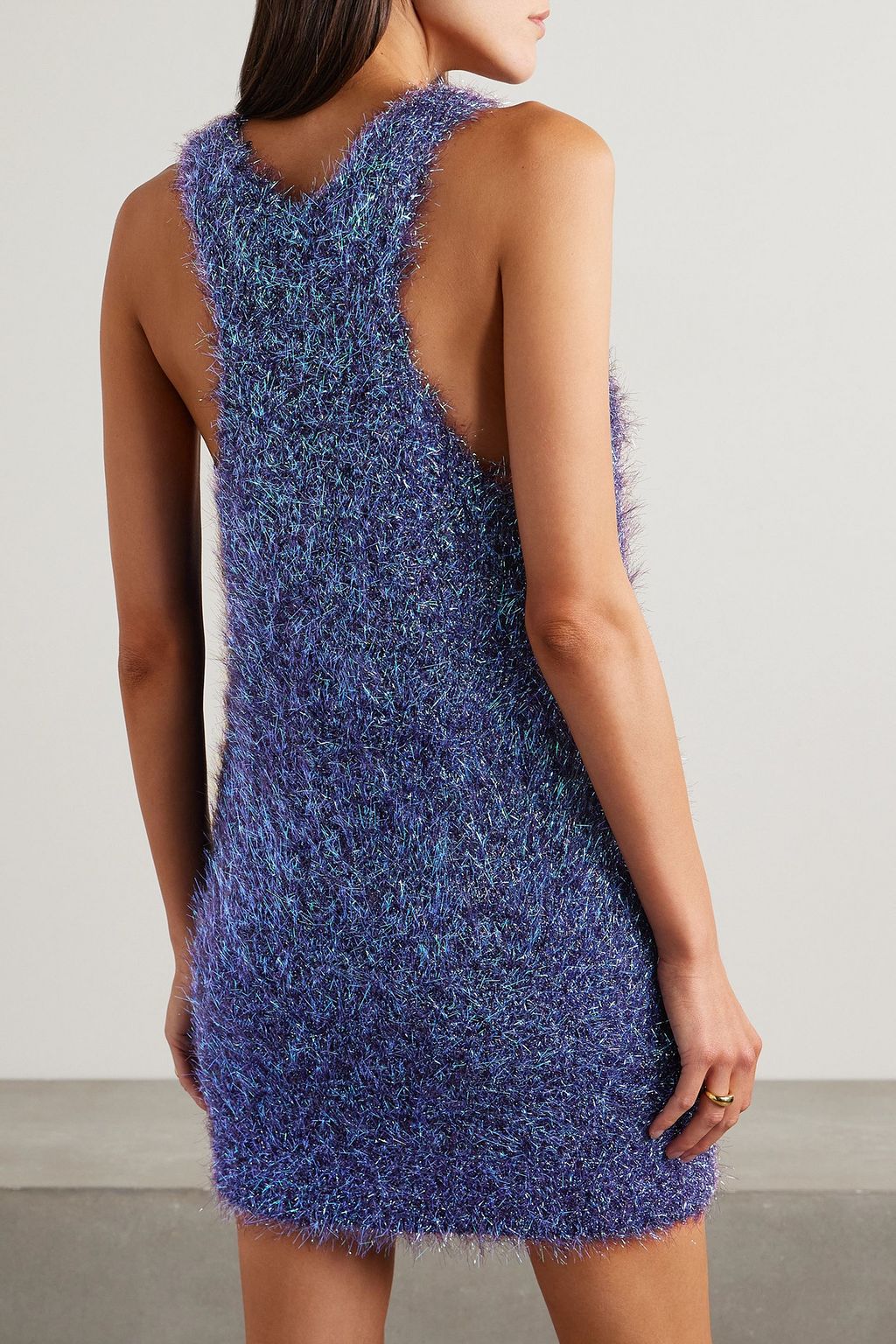 ISABEL MARANT Windy metallic knitted mini dress