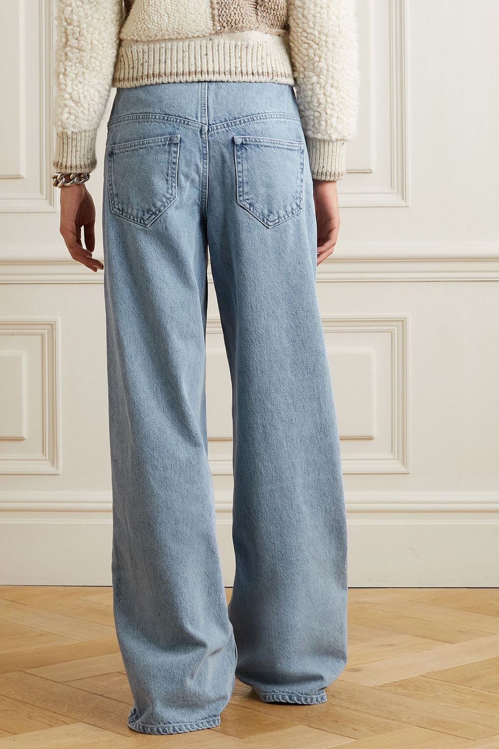 ISABEL MARANT بنطال جينز Lemony بحواف واسعة وخصر عالٍ