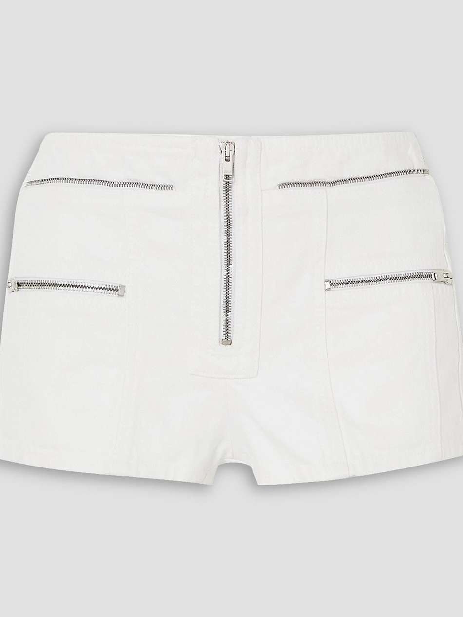 lary paneled cotton-gabardine shorts
