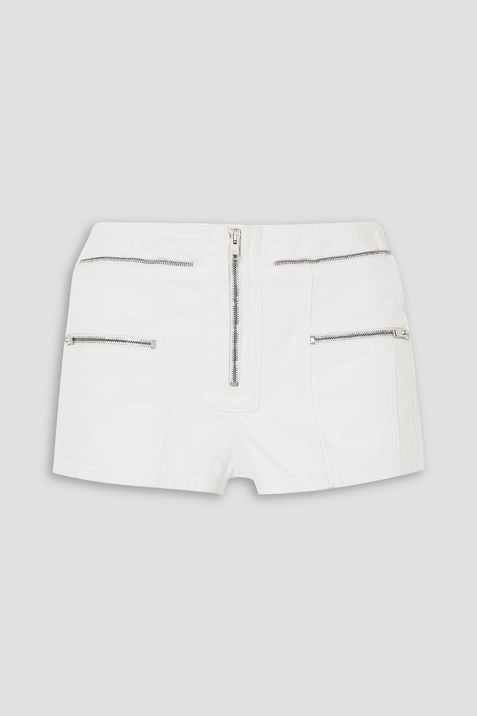 Lary paneled cotton-gabardine shorts