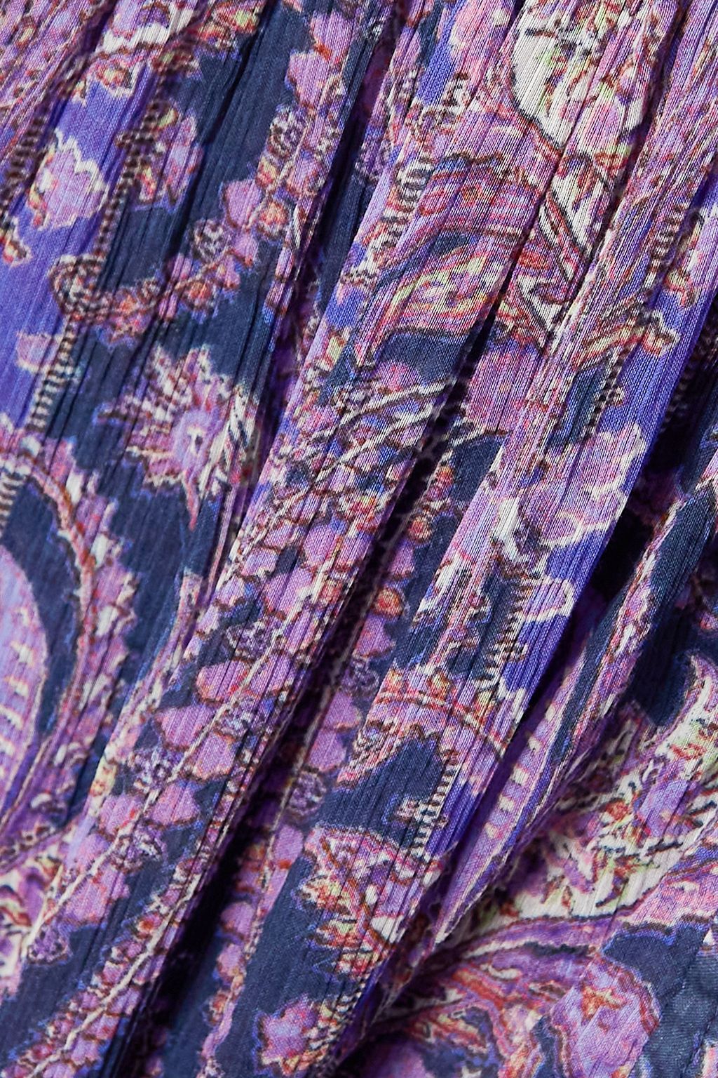 ISABEL MARANT Kiledia pleated paisley-print cotton and silk-blend blouse
