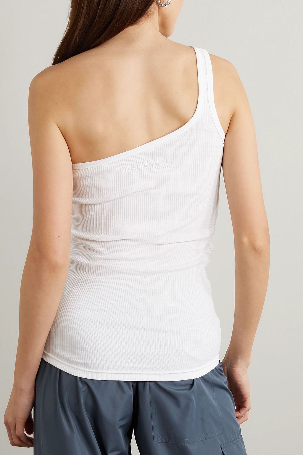 ISABEL MARANT Tresia one-shoulder ribbed cotton-jersey tank