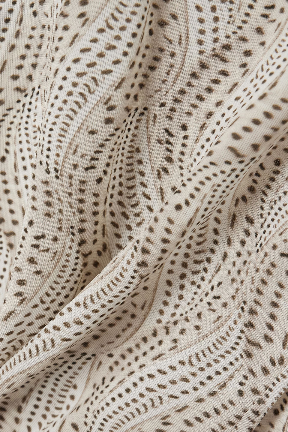 Isabel Marant Joyela Printed Jersey Turtleneck Top In Creme